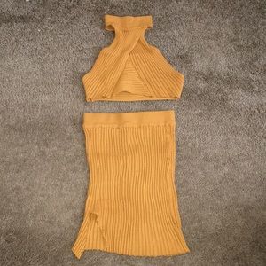 2-piece crop top and skirt set